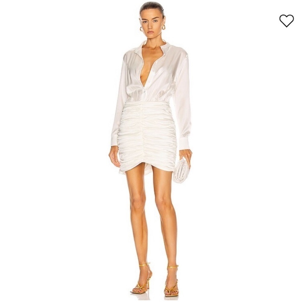 NWT Retrofete White Natalia long sleeve Dress